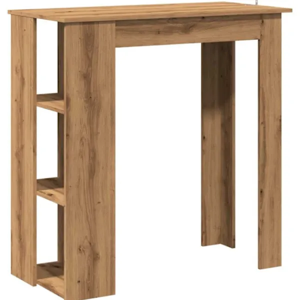 vidaXL Balkongmöbler>Barbord med hyllor artisan ek 102x50x103,5 cm konstruerat trä