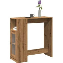 vidaXL Balkongmöbler>Barbord med hyllor artisian-ek 101x40x103,5 cm konstruerat trä