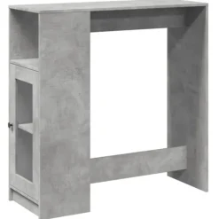 vidaXL Småbord>Barbord med ställ betonggrå 101x40x103,5 cm konstruerat trä