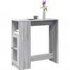 vidaXL Småbord>Barbord med ställ grå sonoma-ek 101x40x103,5 cm konstruerat trä