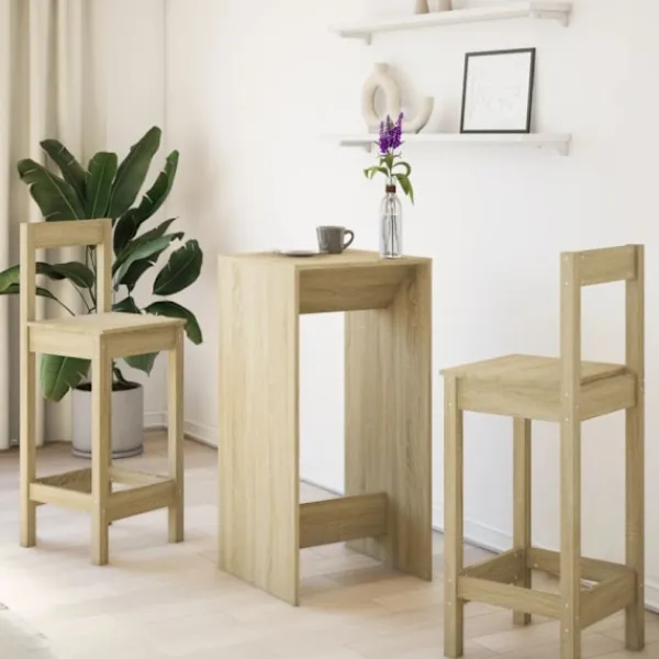 vidaXL Småbord>Barbord sonoma-ek 51x50x103,5 cm konstruerat trä