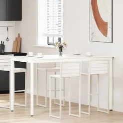 vidaXL Matbord>Barbord Vit 110 x 55 x 105 cm Massiv furu