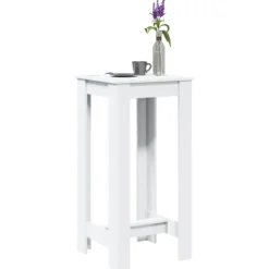 vidaXL Balkongmöbler>Barbord vit 51x50x103,5 cm konstruerat trä