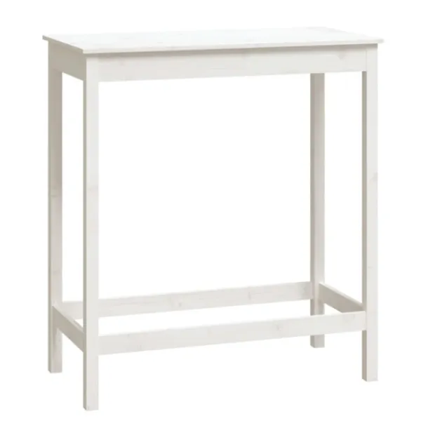 vidaXL Köksö>Barbord vit 100x50x110 cm massiv furu