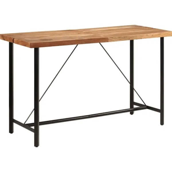 vidaXL Matbord>Barbord 180x70x107 cm massivt akaciaträ och järn