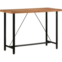 vidaXL Matbord>Barbord 150x70x107 cm massivt akaciaträ och järn