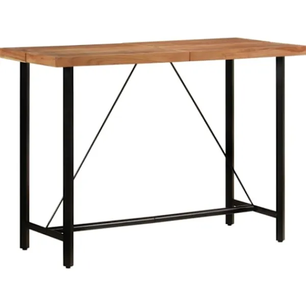 vidaXL Matbord>Barbord 150x70x107 cm massivt akaciaträ och järn