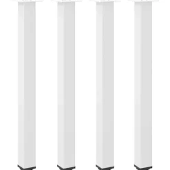 vidaXL Matbord>Barbordsben 4 st vita 90-92 cm stål