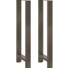 vidaXL Matbord>Barbordsben naturstål 2 st 50x(110-111) cm stål