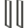vidaXL Matbord>Barbordsben U-formade 2 st antracit 50x(110-111) cm stål