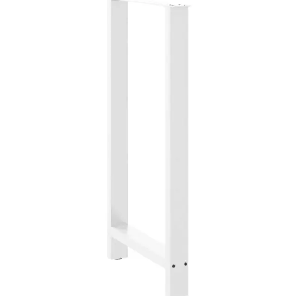 vidaXL Matbord>Barbordsben vita 2 st 60x(110-111) cm stål