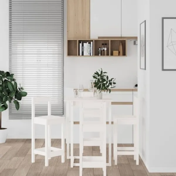 vidaXL Matgrupper>Barmöbler 5 delar massiv furu