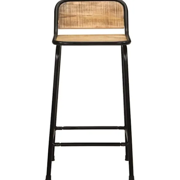 vidaXL Stolar>Barstolar 4 st 46x35,5x80 cm massivt trä grov mango
