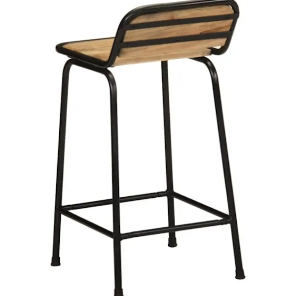 vidaXL Stolar>Barstolar 4 st 46x35,5x80 cm massivt trä grov mango