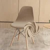 Stolar>(Beige, 1 st) Skandinaviska stolsöverdrag Stretch Velvet Luxury