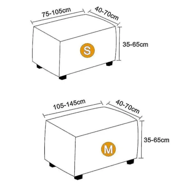 Sittpuffar>Bekväm Stretch Ottoman Överdrag Fällbar Förvaringspall Möbel