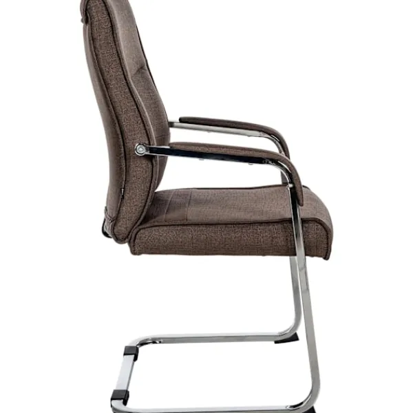 BellaFurn Kontorsmöbler>Besöksstol - Värdstol - Hög sittplatskomfort, ergonomisk design, Artificiellt läder/tygalternativ | Färg: Brun | Material: damm
