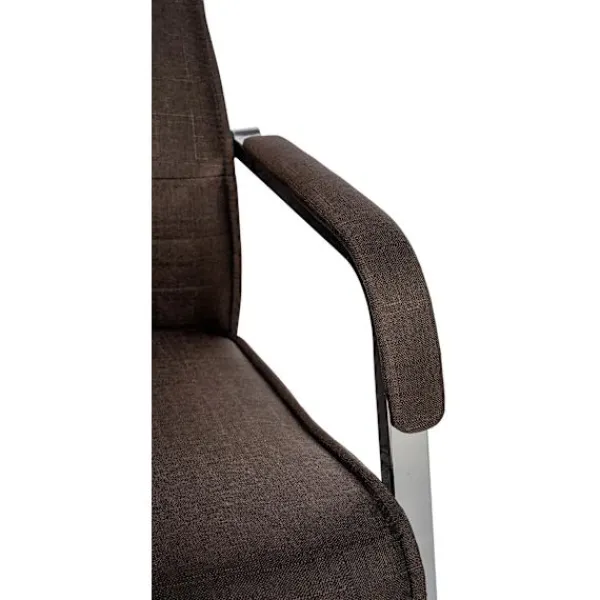BellaFurn Kontorsmöbler>Besöksstol - Värdstol - Hög sittplatskomfort, ergonomisk design, Artificiellt läder/tygalternativ | Färg: Brun | Material: damm