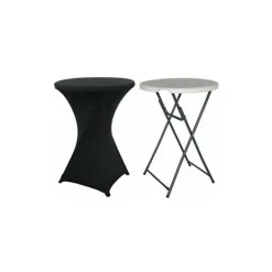 Matbord>Bistrobordsöverdrag - stående matbord - dekorativ cocktail - stretch spandex (mörkgrön)