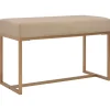 vidaXL Balkongmöbler>Bänk 80 cm beige sammet
