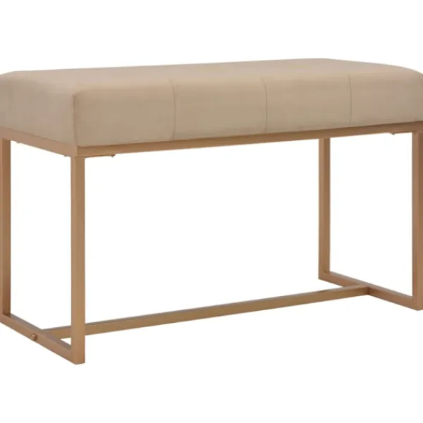 vidaXL Balkongmöbler>Bänk 80 cm beige sammet