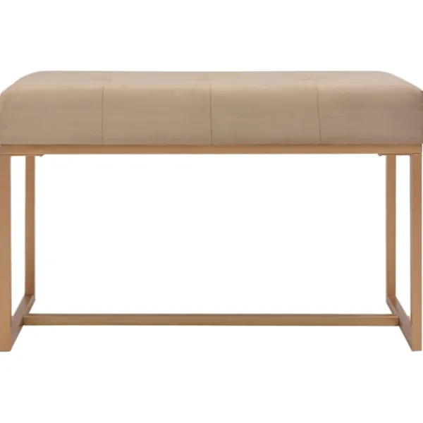 vidaXL Balkongmöbler>Bänk 80 cm beige sammet