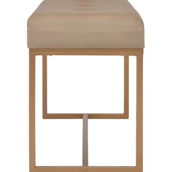 vidaXL Balkongmöbler>Bänk 80 cm beige sammet