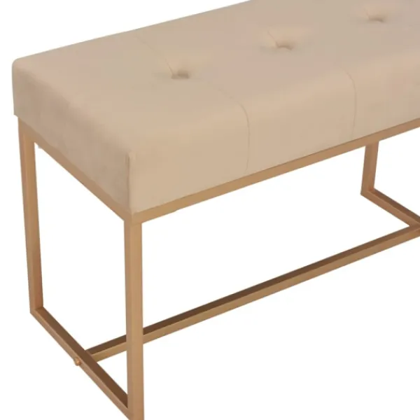 vidaXL Balkongmöbler>Bänk 80 cm beige sammet