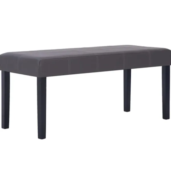vidaXL Balkongmöbler>Bänk 106 cm konstläder grå