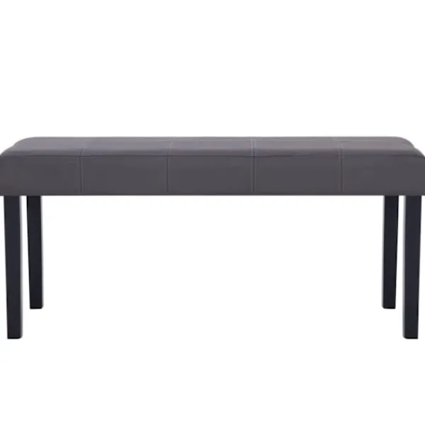 vidaXL Balkongmöbler>Bänk 106 cm konstläder grå