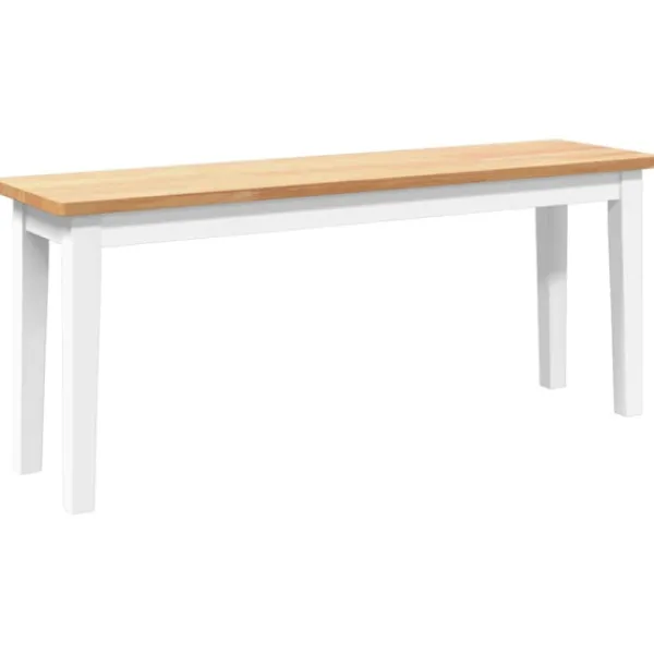 vidaXL Matgrupper>Bänk 110 cm massivt trä gummi