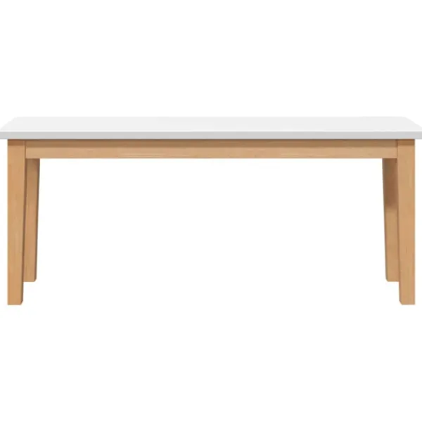 vidaXL Matgrupper>Bänk 110 cm massivt trä gummi