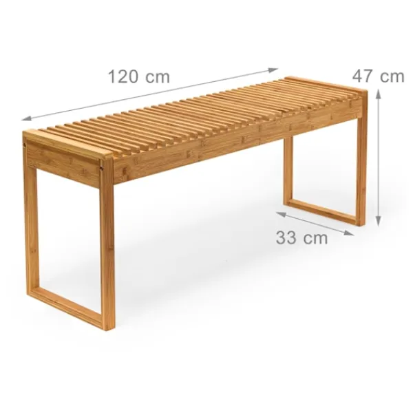 B2X Balkongmöbler>Bänk bambu