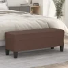 vidaXL Balkongmöbler>Bänk brun 100x35x41 cm konstläder