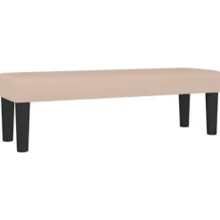 vidaXL Balkongmöbler>Bänk cappuccino 100x30x30 cm konstläder