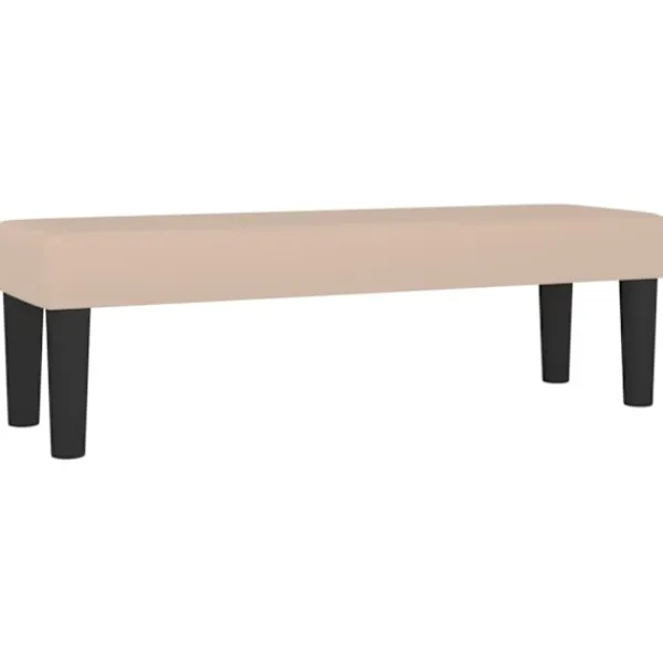 vidaXL Balkongmöbler>Bänk cappuccino 100x30x30 cm konstläder