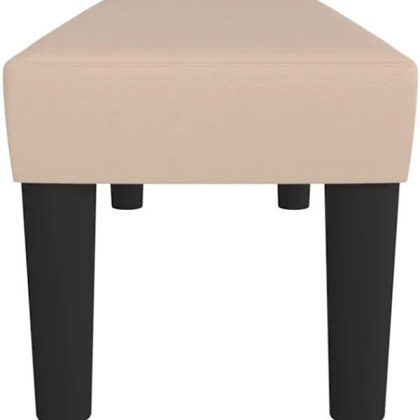 vidaXL Balkongmöbler>Bänk cappuccino 100x30x30 cm konstläder