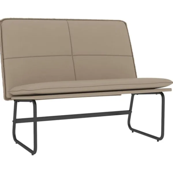 vidaXL Balkongmöbler>Bänk cappuccino 100x75x76 cm konstläder