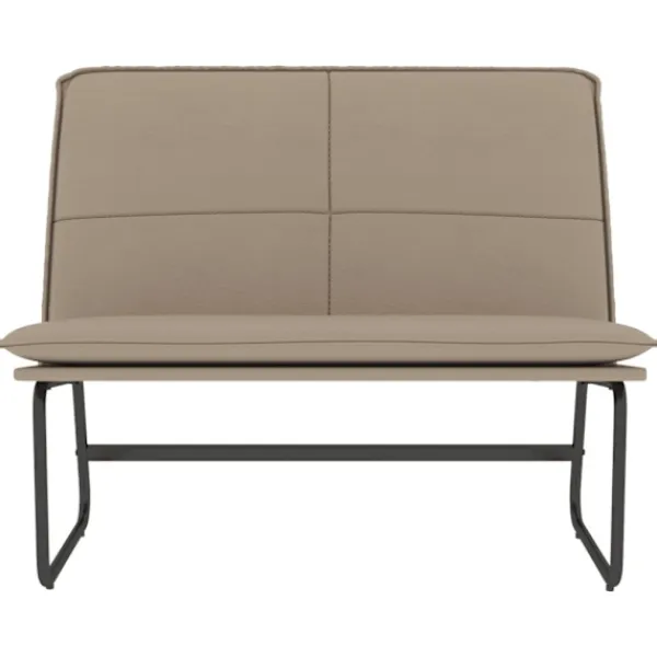 vidaXL Balkongmöbler>Bänk cappuccino 100x75x76 cm konstläder