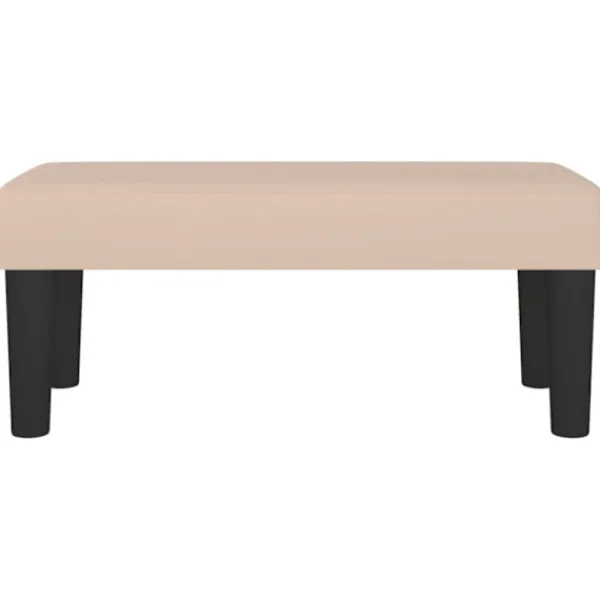 vidaXL Balkongmöbler>Bänk cappuccino 70x30x30 cm konstläder