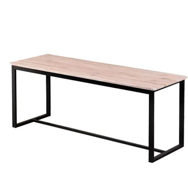 URBAN LIVING Balkongmöbler>Bänk "Dock" - Svart/Beige - L 120 x l 35 x H 45 cm