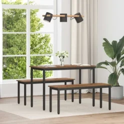 vidaXL Matgrupper>bänk Gammalt trä 110 x 35 x 45 cm Konstruerat trä