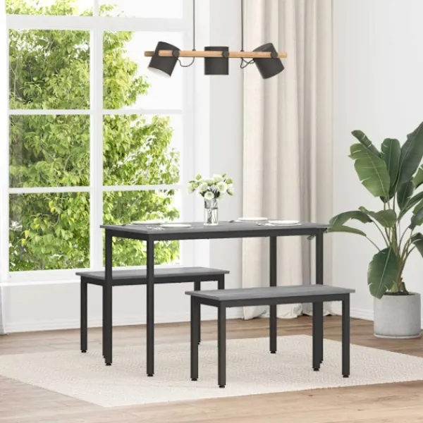 vidaXL Matgrupper>bänk Grå Sonoma 80 x 35 x 45 cm Konstruerat trä