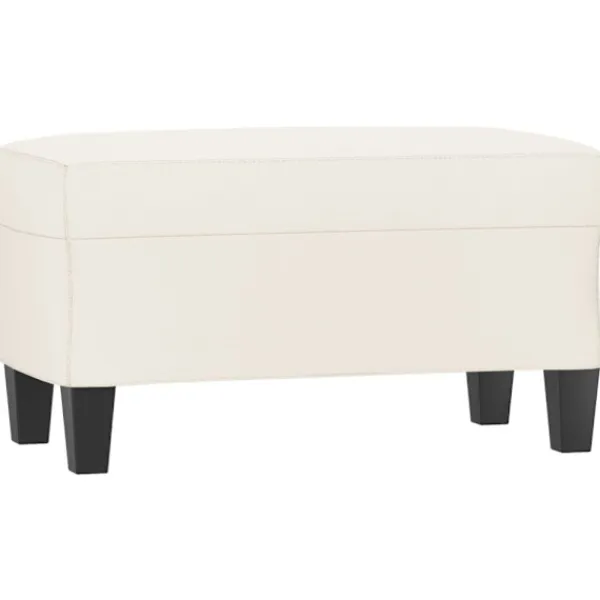 vidaXL Pallar>Bänk gräddvit 70x35x41 cm konstläder