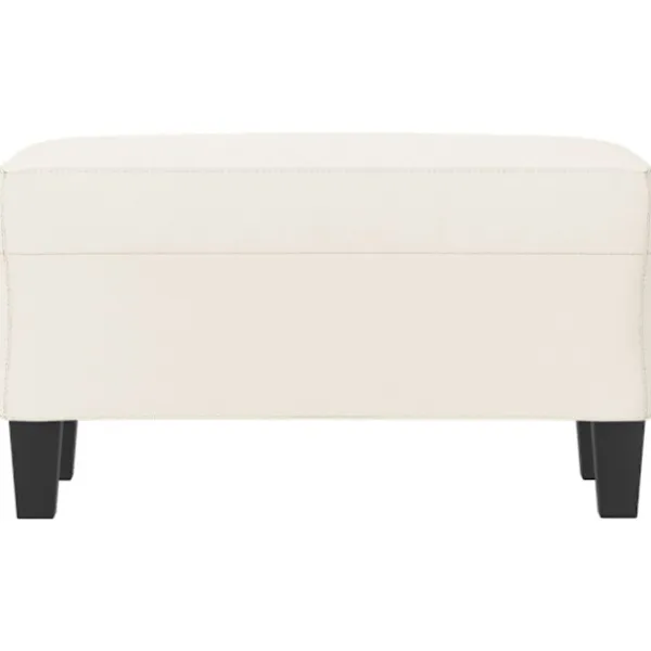 vidaXL Pallar>Bänk gräddvit 70x35x41 cm konstläder