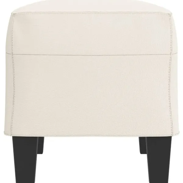 vidaXL Pallar>Bänk gräddvit 70x35x41 cm konstläder