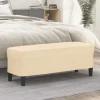 vidaXL Balkongmöbler>Bänk gräddvit 100x35x41 cm tyg