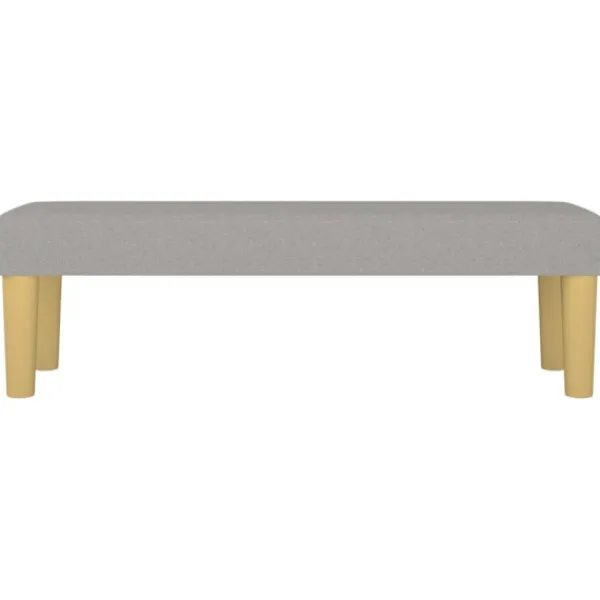 vidaXL Balkongmöbler>Bänk ljusgrå 100x30x30 cm tyg