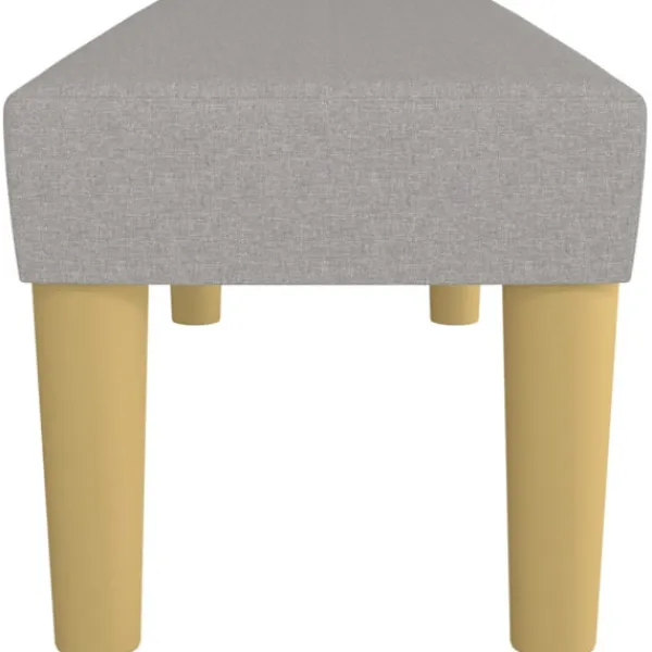 vidaXL Balkongmöbler>Bänk ljusgrå 100x30x30 cm tyg