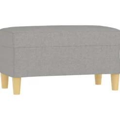 vidaXL Pallar>Bänk ljusgrå 70x35x41 cm tyg